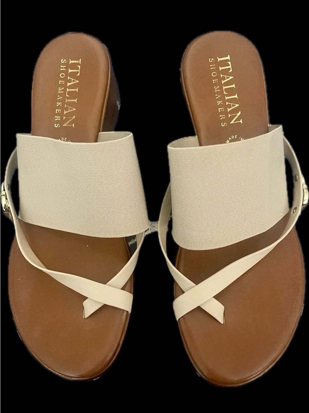 Italian Shoemakers Women's Slip-On Wedge Sandals